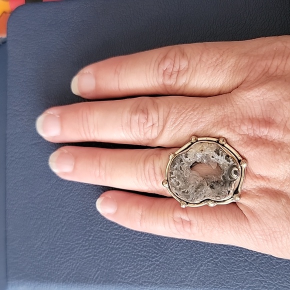 Geode Ring Sterling Silver - Picture 4 of 4